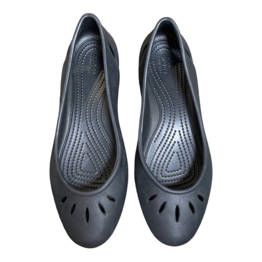 NWOT Crocs Kadee Black Size‎ 9 Slingback Comfort Work Flats Ballet Slip On